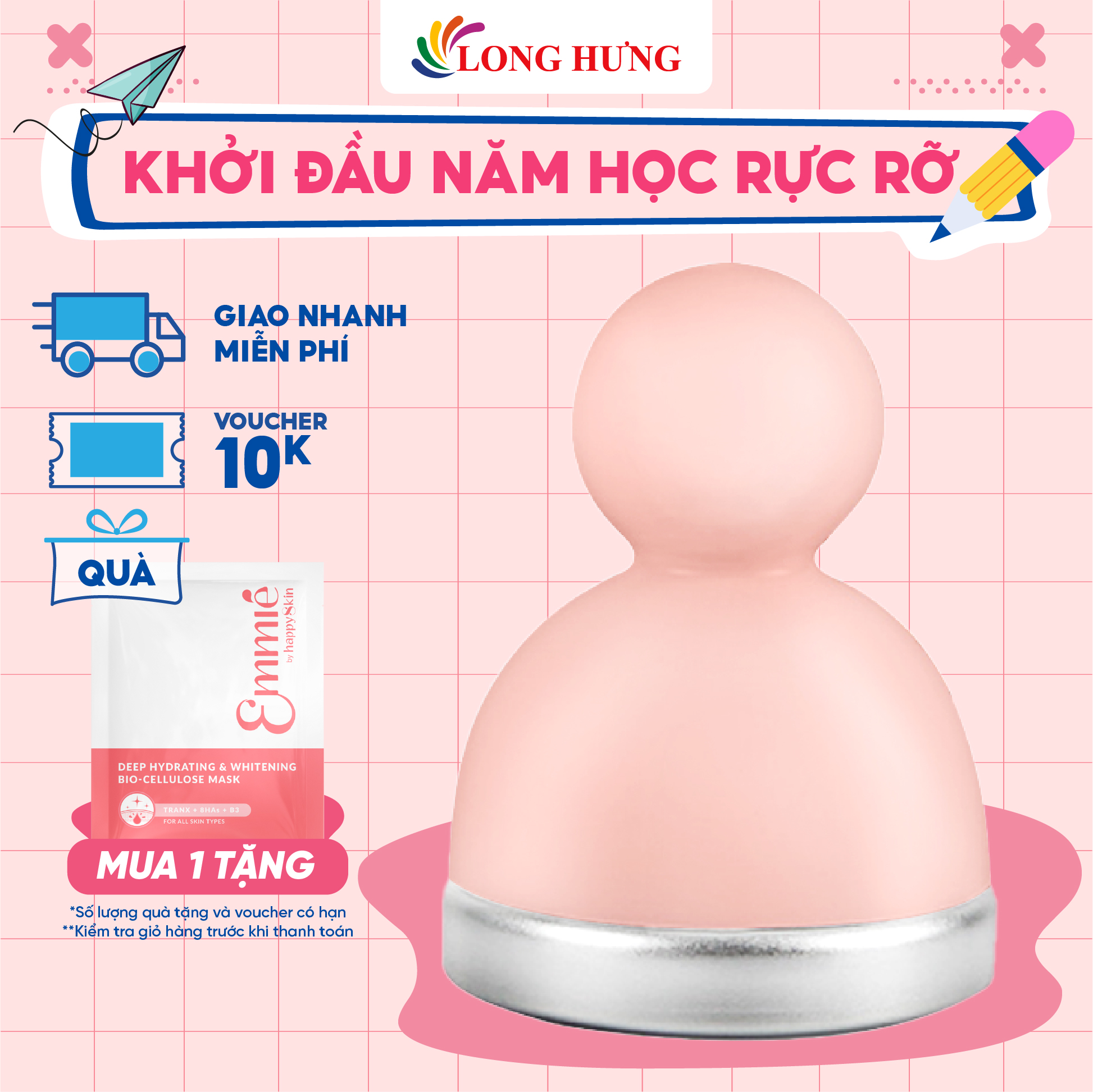 Cây lăn mặt đa năng Emmié by HappySkin Face and Body Cryo Treatment Device - Hàng chính hãng