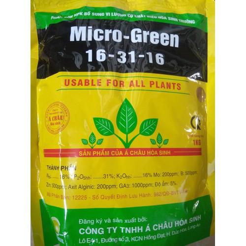 Phân bón NPK Micro -Green tạo mầm hoa cực mạnh 16-31-16 - gói 1Kg