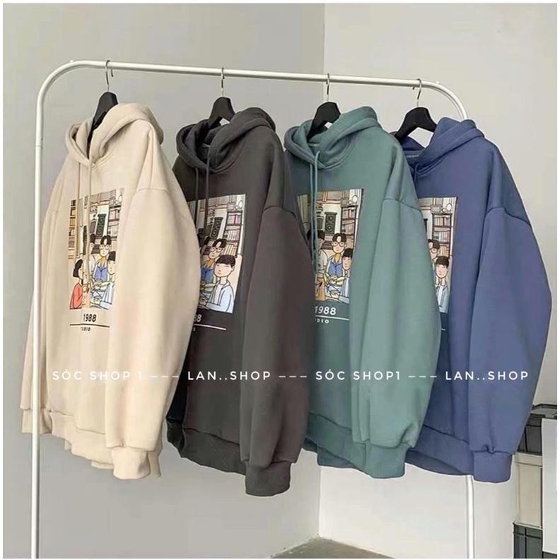 Áo Nỉ Hoodie Lớp Học Unisex Form Rộng Nhiều Màu