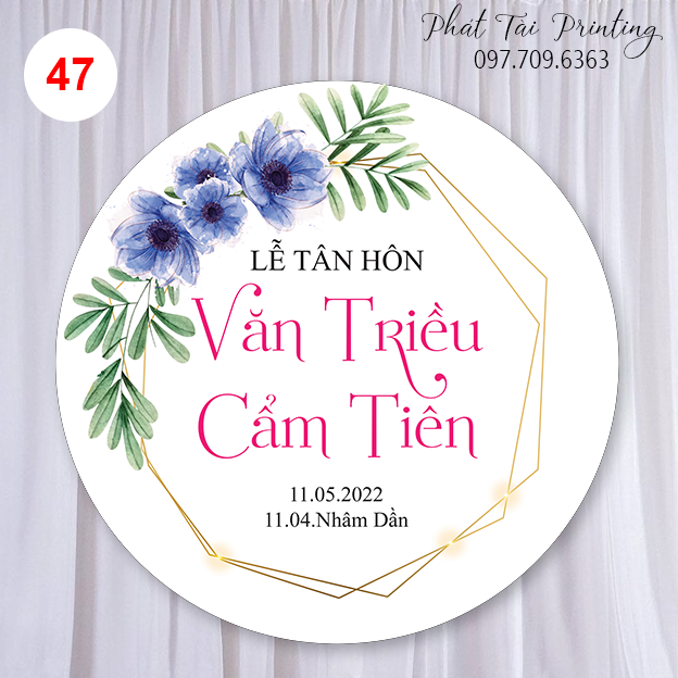 Bảng Backdrop trang trí đám cưới MS 47