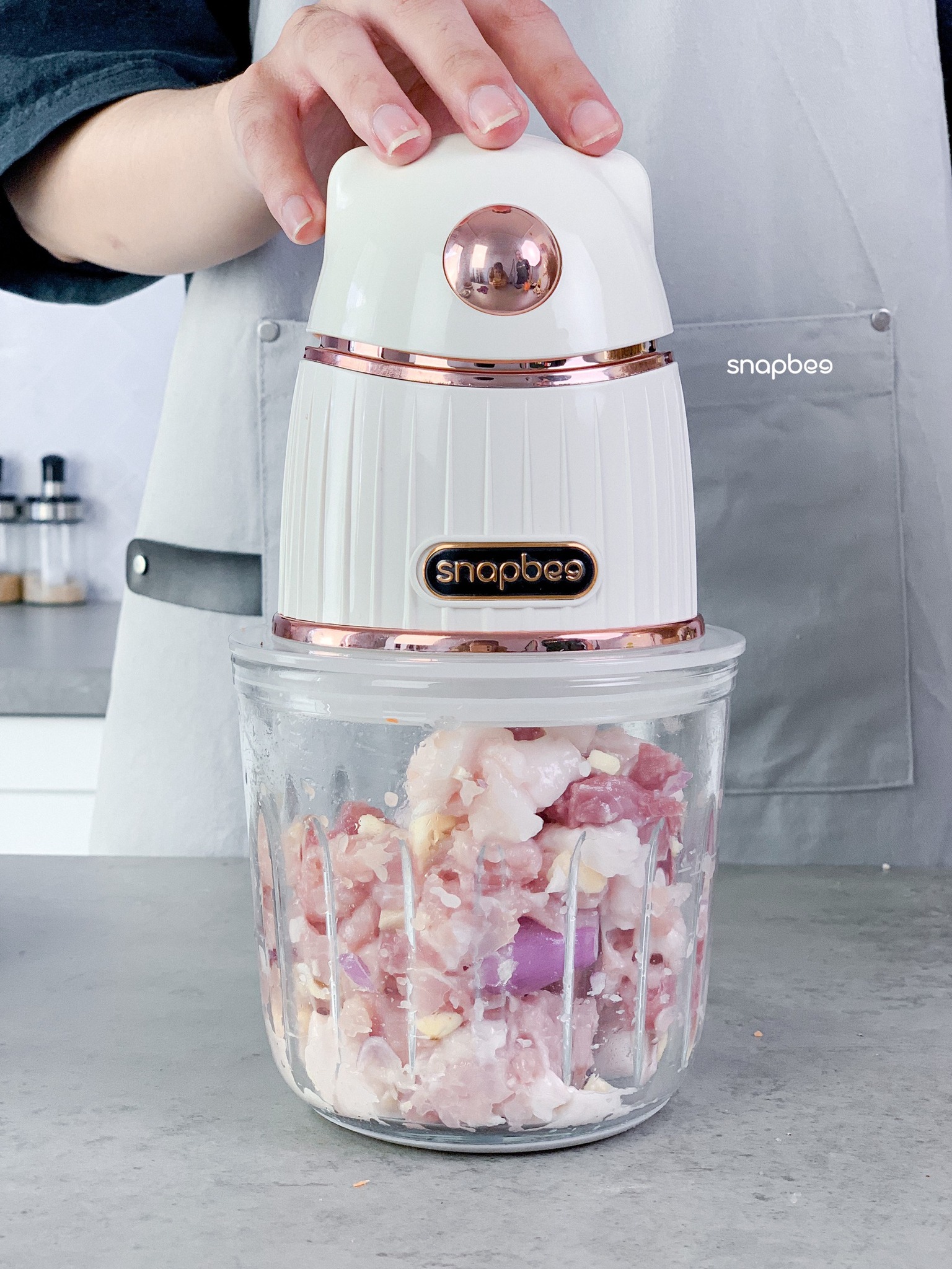 Máy xay thịt đa năng Snapbee BL200 - 2 cối tiện dụng -Hàng chính hãng