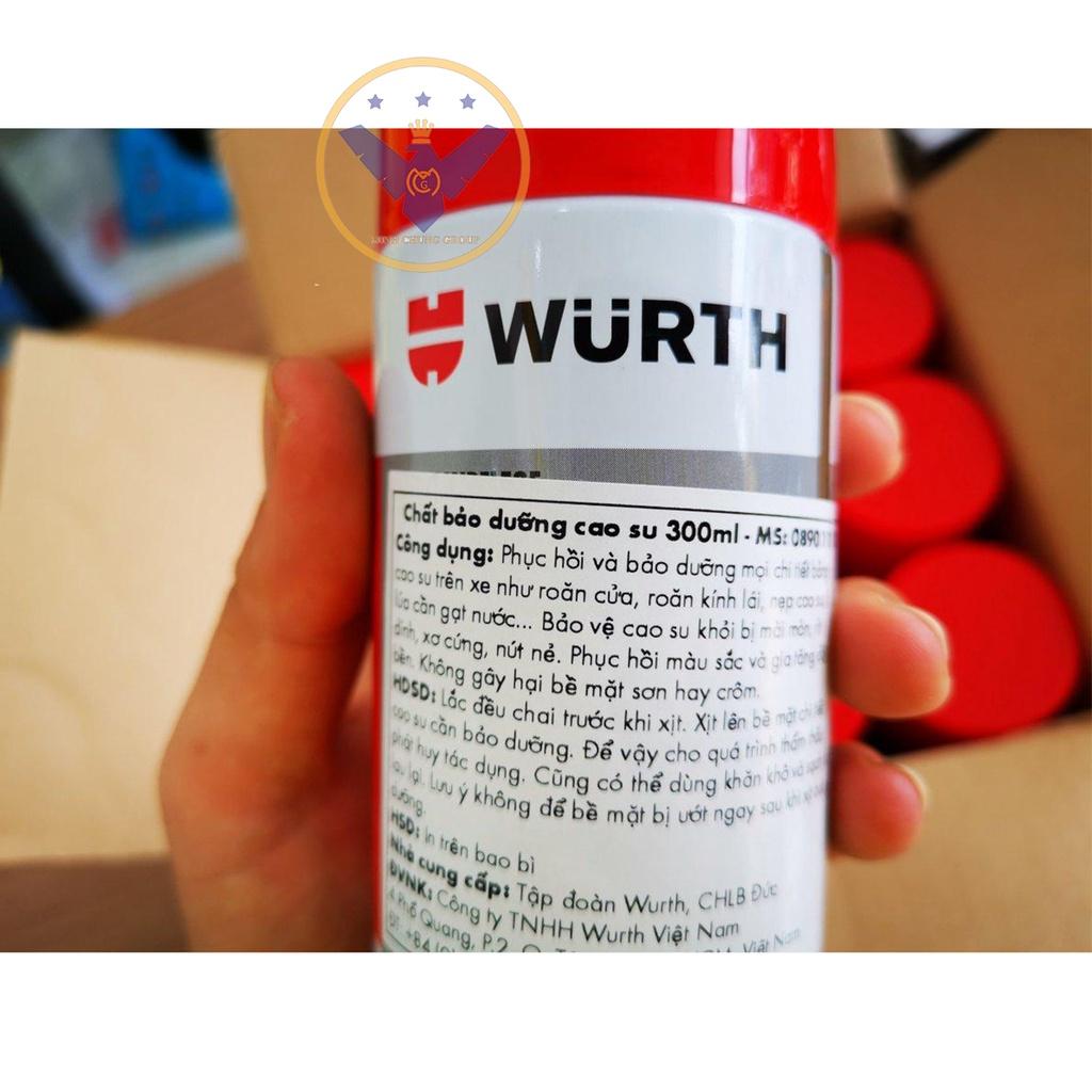 Chai xịt bảo dưỡng ron cao su Wurth Rubber Care 300ml