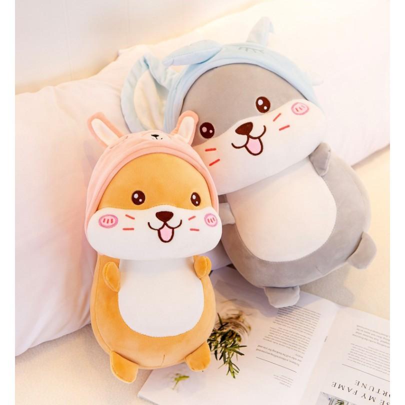 GẤU BÔNG CHUỘT HAMSTER COSPLAY VOI DỄ THƯƠNG (45CM)