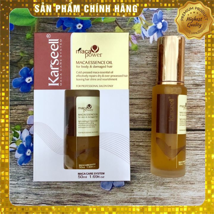 [+Tặng mũ trùm] Tinh dầu dưỡng tóc cao cấp Karseell Maca Essence Oil 50ml