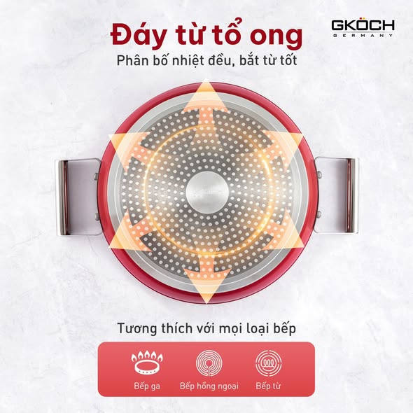 BỘ NỒI GKÖCH 4 MÓN hàng chính hãng