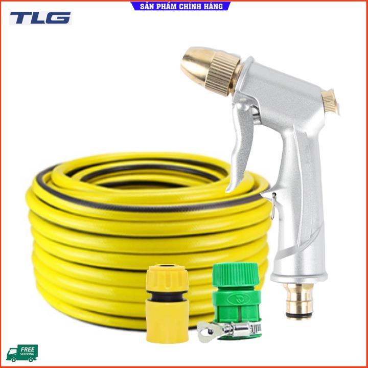 Rửa xe tưới cây Bộ dây và vòi xịt tăng áp lực nước 300% loại 30m cút nhựa,nối nhựa 206701