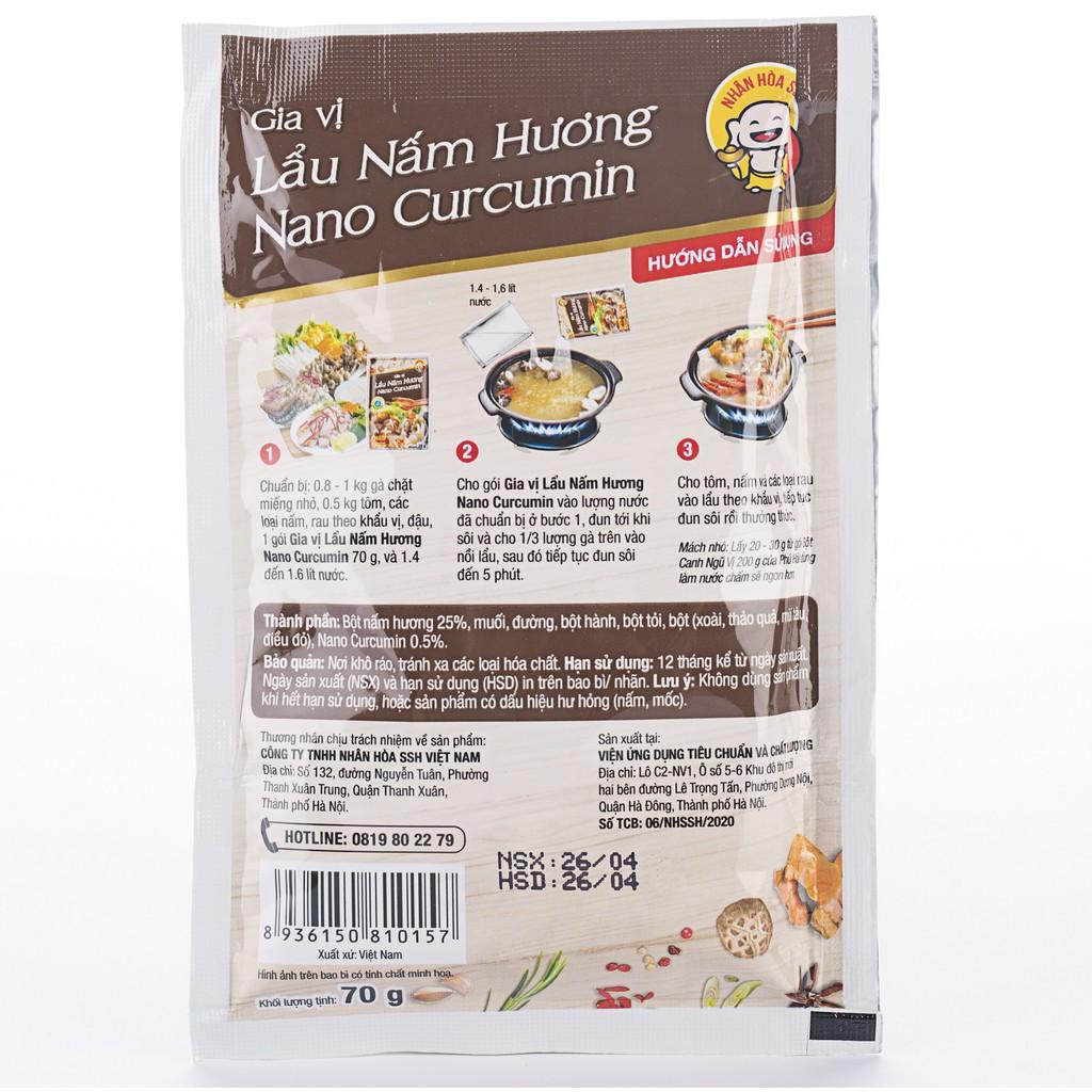 Lẩu nấm hương Nano Curcumin 70g - Hàng chính hãng