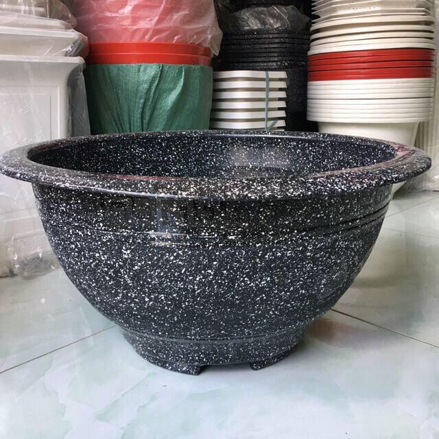 Combo 3 Chậu nhựa giả đá - Chậu Trồng Sen/Cây, Loại Tốt - Stone-crushed plastic basin - Lotus Planting Plant