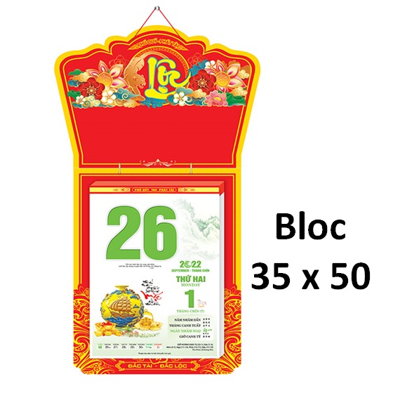 Lịch Bloc 2023 - Bloc lịch siêu cực đại 35 x 50 cm - NH01