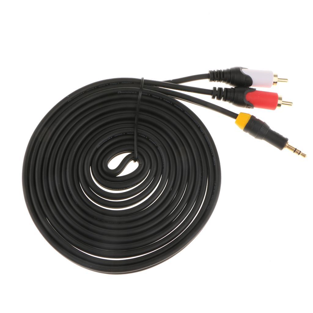 3.5mm Male to 2RCA Male Cable Audio Adapter Converter Y Splitter