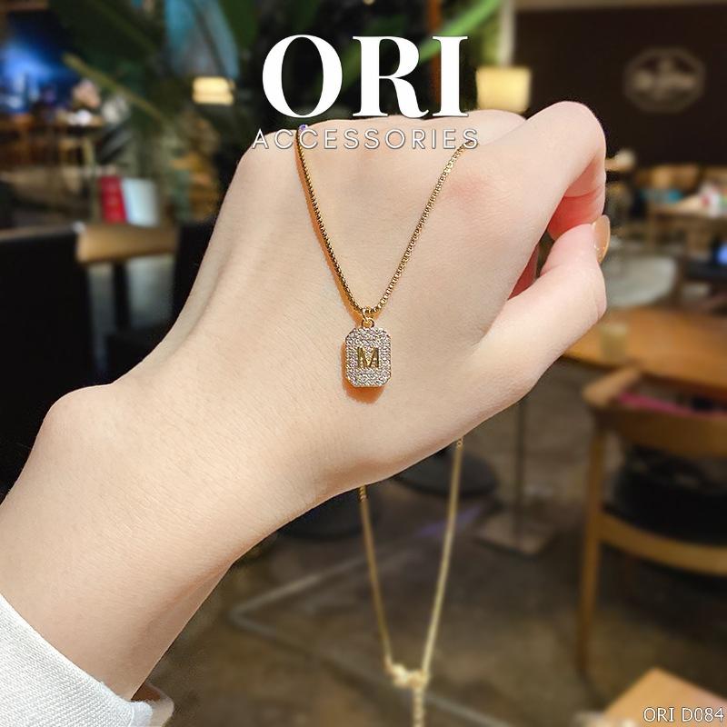 Dây chuyền nữ mặt chữ M đính đá thời trang ORI ACCESSORIES D084