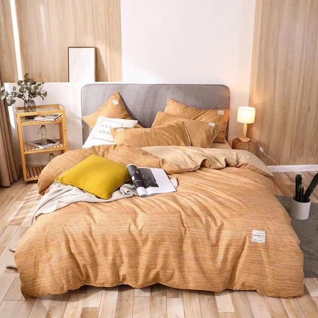 Set Chăn Ga Gối Cotton Tici Hàng Nhập Khẩu Cao Cấp 4 Món 6 Màu Bắt Mắt