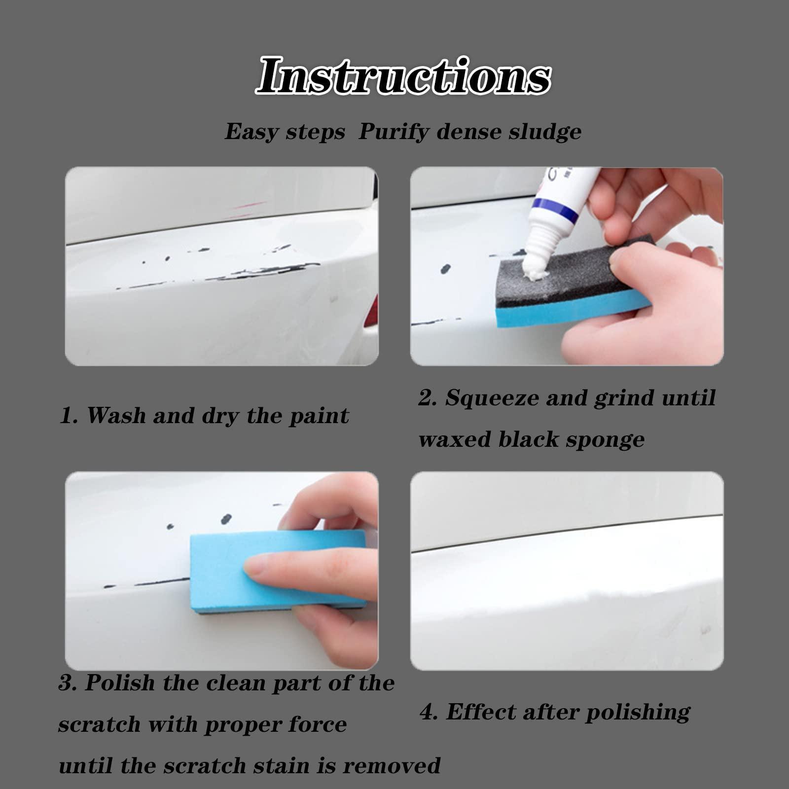 2 chiếc Xe  vết xước Sửa chữa vết xước sơn xe mài mòn-Chất tẩy rửa câu lạc bộ chơi gôn tốt nhất với miếng bọt biển  hiệu quả các vết trầy xước trên câu lạc bộ chơi gôn