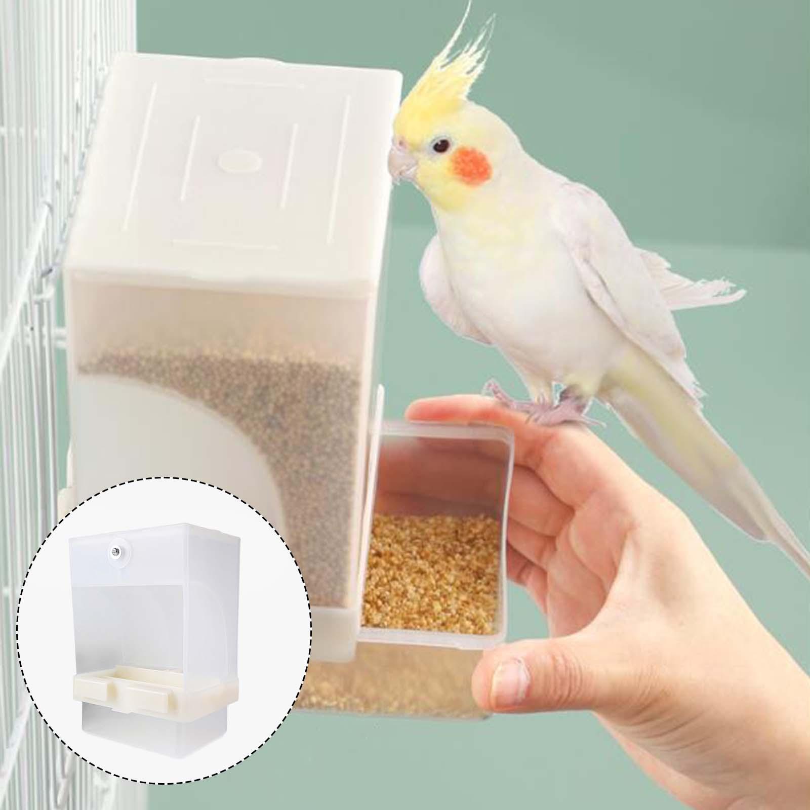 Automatic Bird Feeder Parrot Seed Feeder Pet Feeder for Parakeet Lovebirds