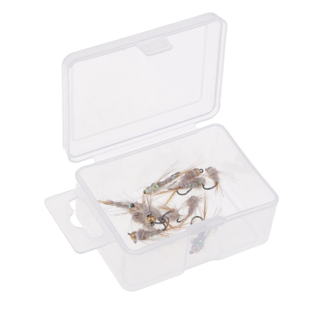 Fly Fishing Trout Flies Ribbed Ear Trout Wet Fly - Nymph with Brass Bead Head - One Dozen Wet Flies