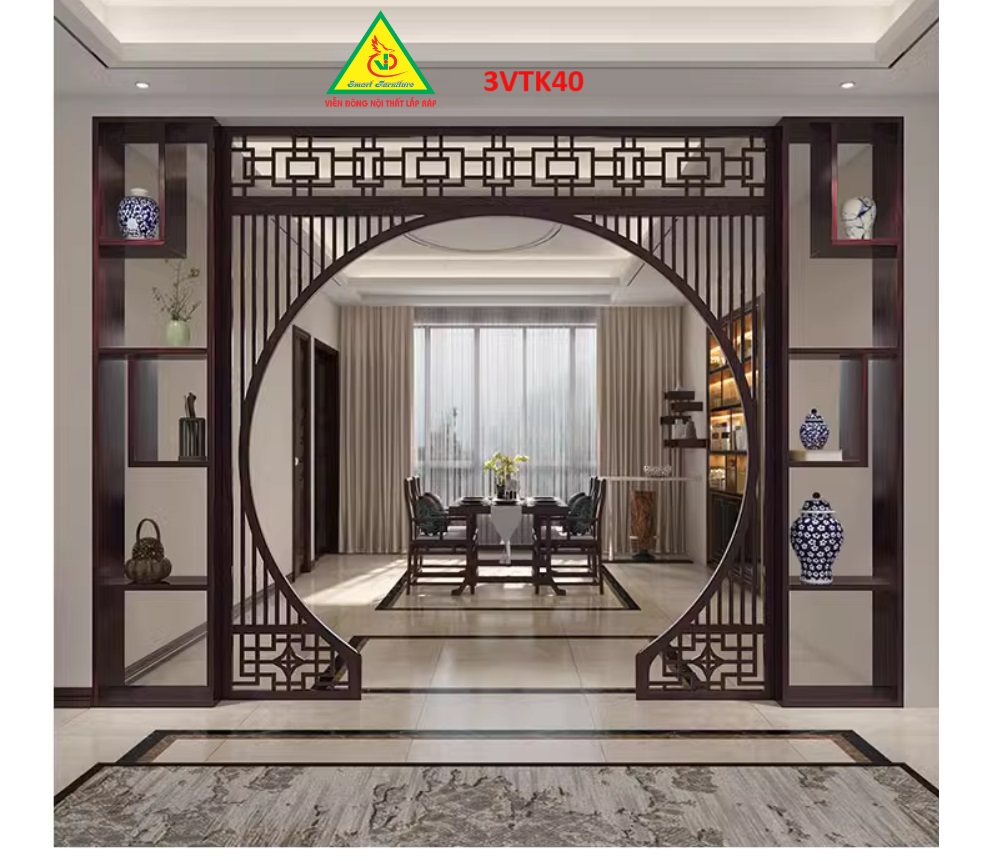 Vách ngăn phòng khách , vách ngăn phòng khách hiện đại 3VTK40