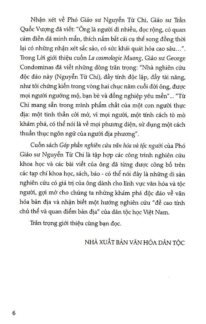 Góp Phần Nghiên Cứu Văn Hóa Và Tộc Người