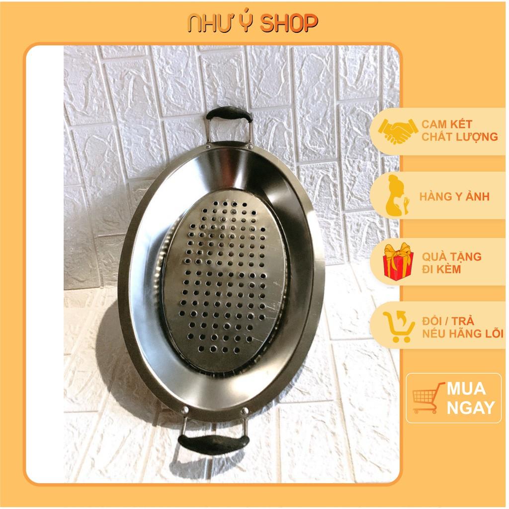 Khay om cá Inox kèm vỉ hấp