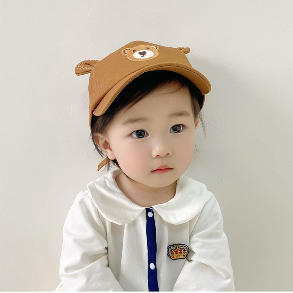 Mũ nón lưỡi trai gắn tai gấu đáng yêu cho bé MH226 Mimo Baby