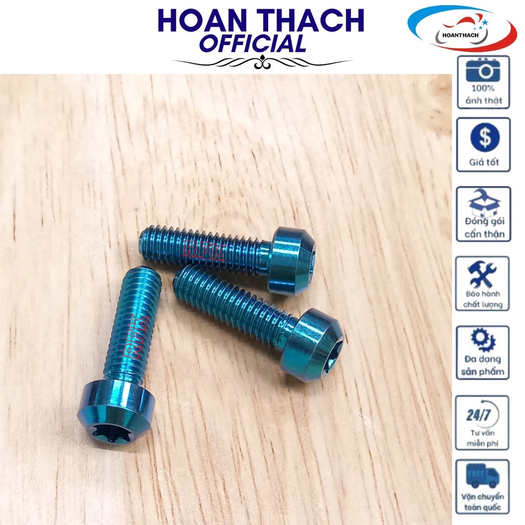 Ốc Gr5 Titan 6L20 Trụ Xanh Dùng cho nhiều dòng xe  SP010567 (giá 1 con)