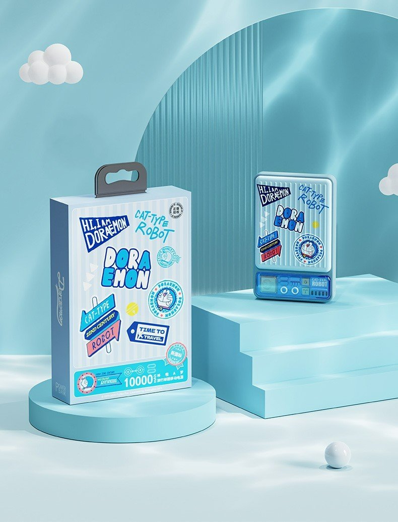 Pin sạc dự phòng Doraemon Rockspace P90 sạc nhanh PD 20w 10000mAh Hàng chính hãng BH 12 tháng