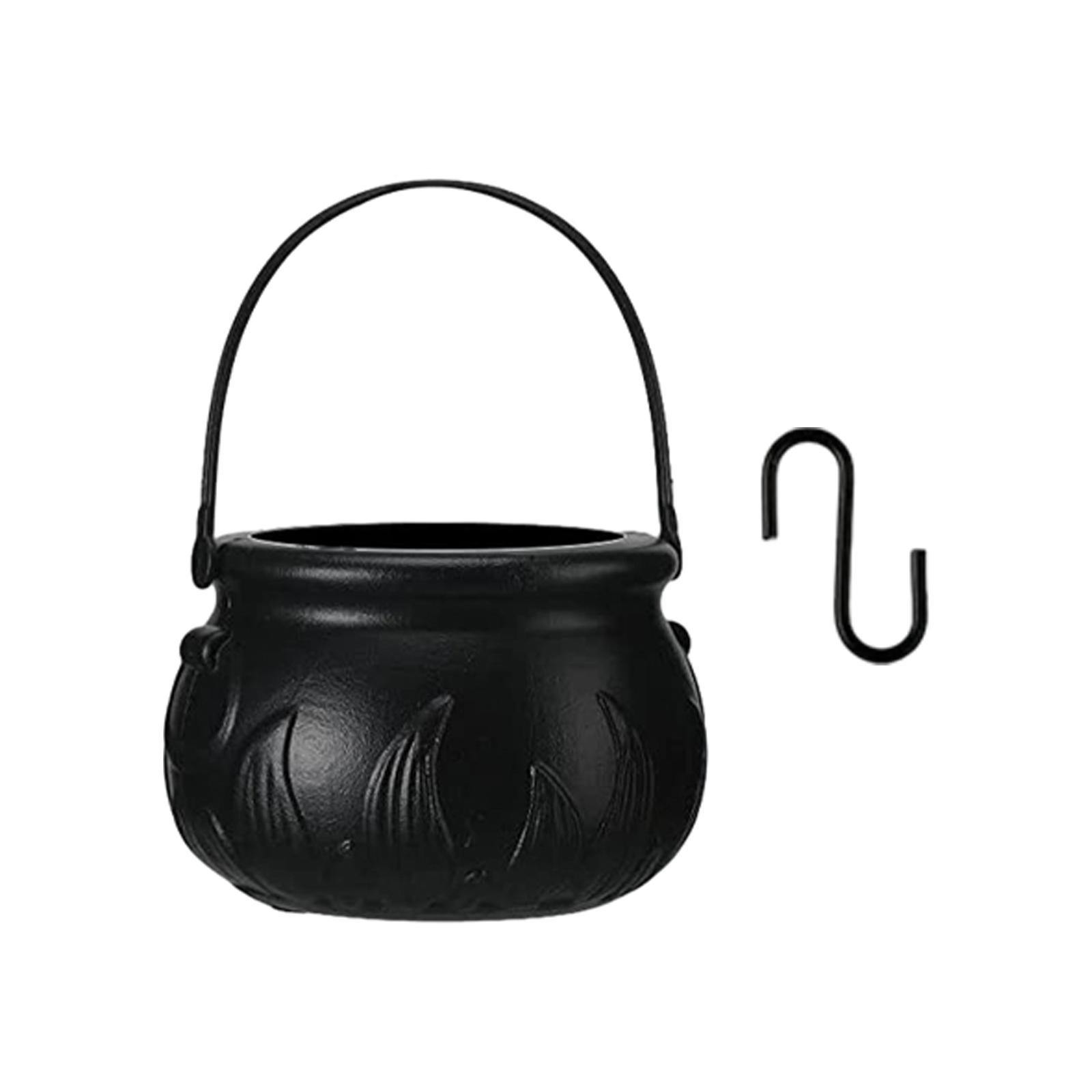 Halloween Candy Bowls Scene Props with Iron Rack Black Witches Serving Bowls