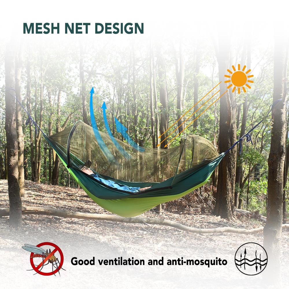 Võng cắm trại ngoài trời với lưới chắn muỗi