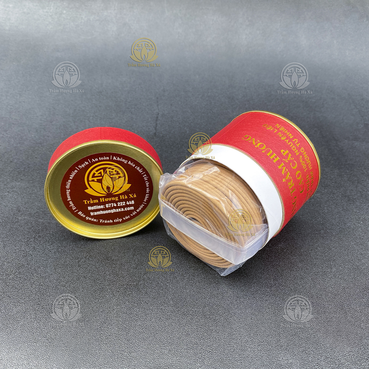 Nhang khoanh trầm hương HÀ XÁ xông nhà 100g đồ thờ cúng thanh lọc không khí, an toàn cho sức khỏe