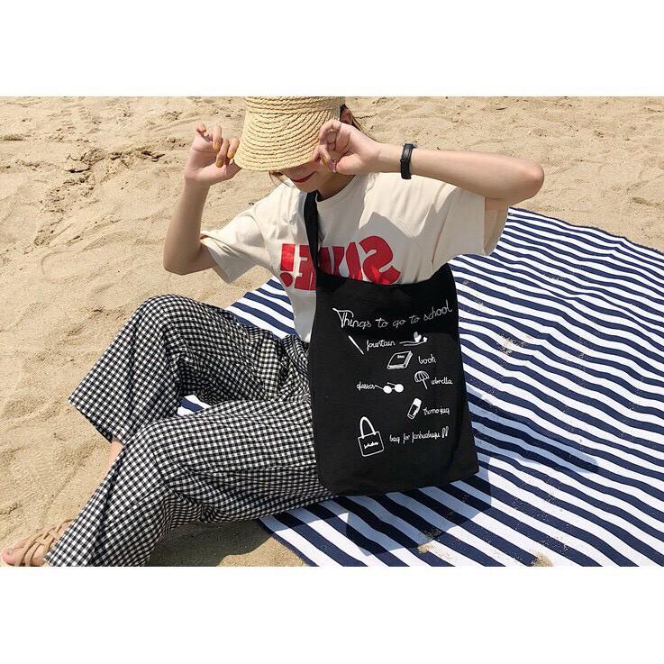 Túi tote vải canvas trái cây siêu xinh