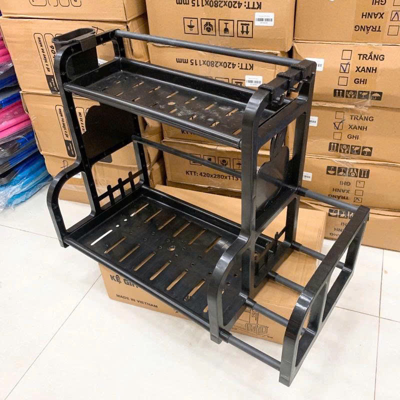 Kệ Gia Vị  2 Tầng Nhà Bếp Đa Năng, Tối Ưu Hoá Không Gian Bếp Nhà Bạn