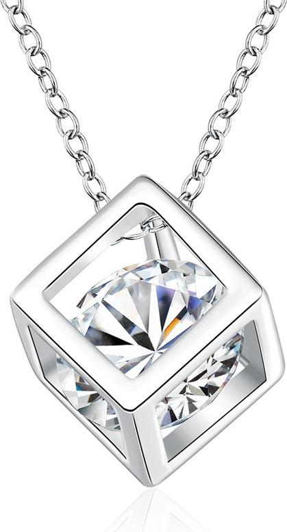 Bộ trang sức lập phương đính đá bạc Panmila