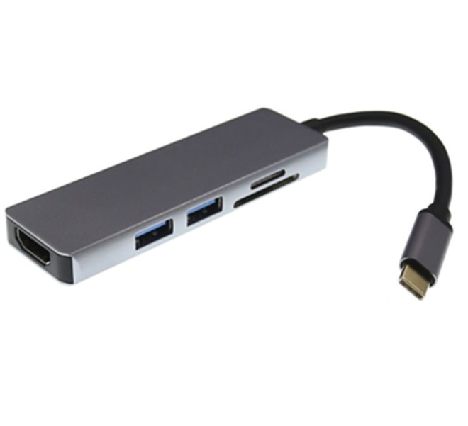 Cáp USB Type-C to HDMI + USB 3.0 Hỗ trợ đọc thẻ nhớ 5 in 1