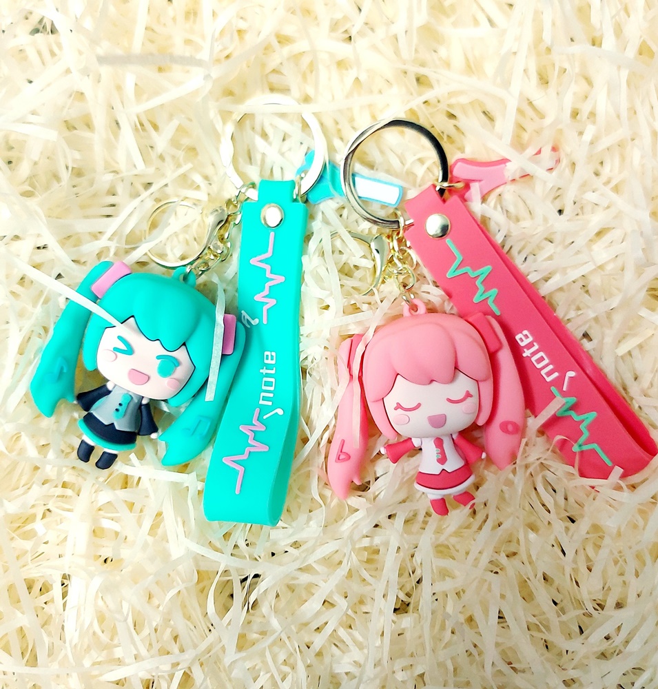 Móc Khóa Hoạt Hình Hatsune Miku Xanh Ngọc, Hồng Siêu Dễ Thương / Móc Khóa Ô Tô, Túi Xách Cao Cấp - Quà Tặng Ý Nghĩa Cho Bạn Bè