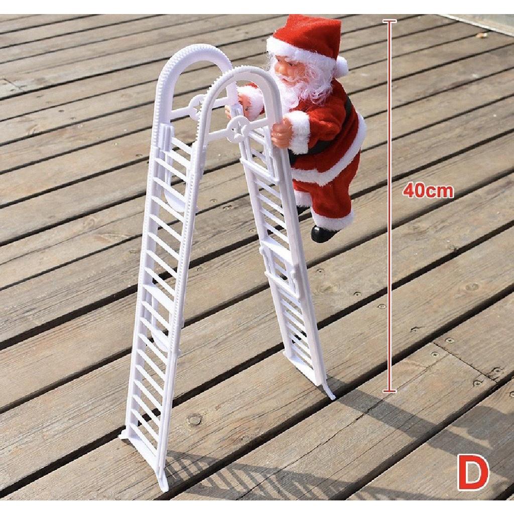 TẶNG PIN Đồ chơi ông già NOEL leo thang gập quà tặng giáng sinh hoặc phụ kiện trang trí Noel ngày lễ giáng sinh