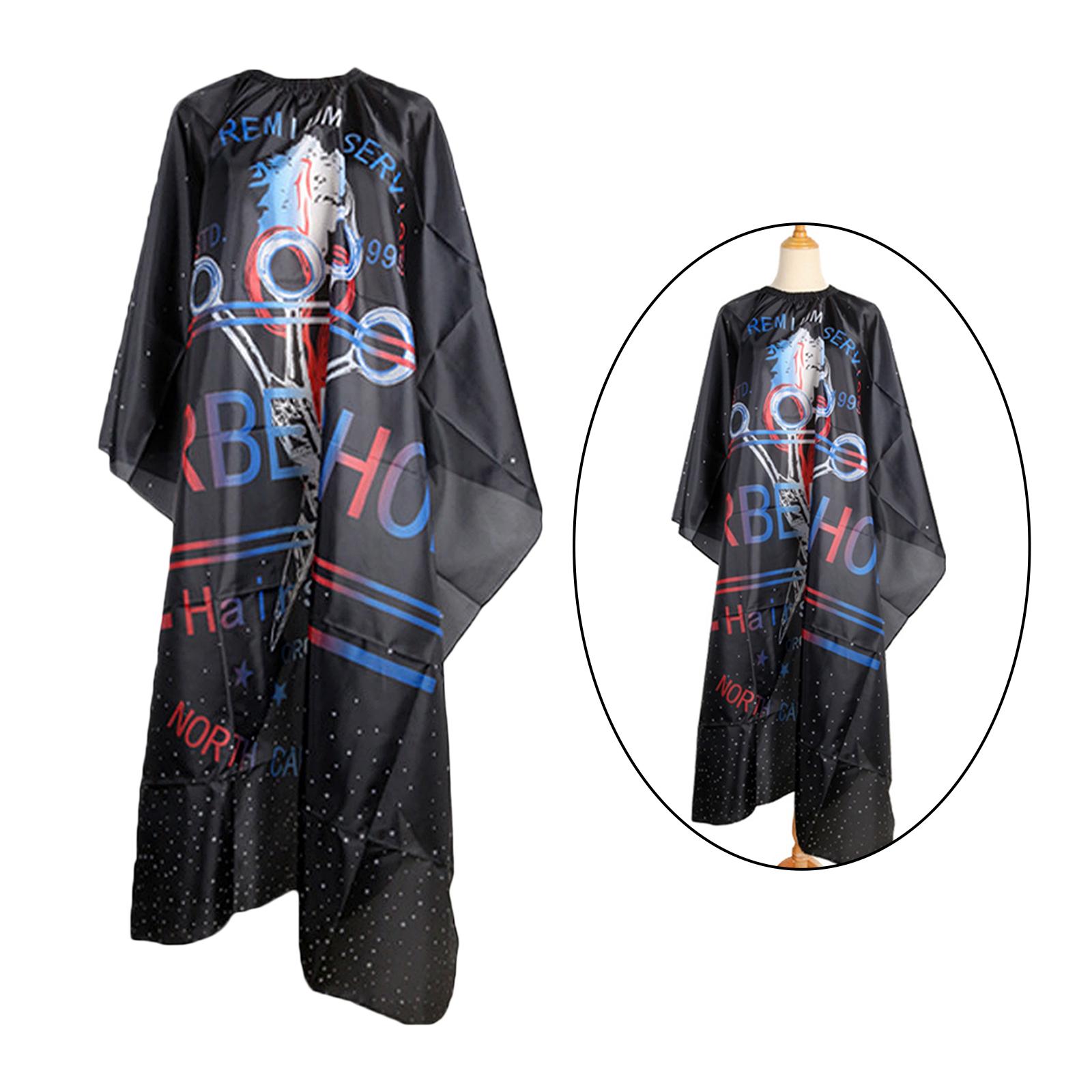 Hair Styling Cape Gown Hair Salon 55 '' x 63 '' Hair Cutting Cape Haircut Hair Beard Barber Gown Adjustable Elastic Collar