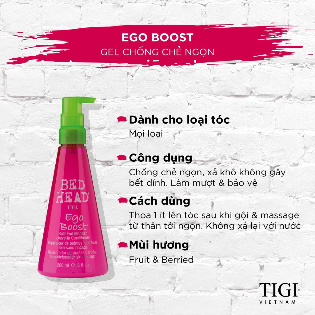 Xả khô phục hồi dưỡng ẩm trẻ ngọn TiGi Ego Boost