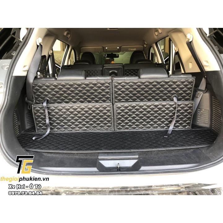 Combo LÓT CỐP FULL THÀNH VÀ THẢM SÀN DA 6D cho xe Nissan Xtrail, X-Traiil