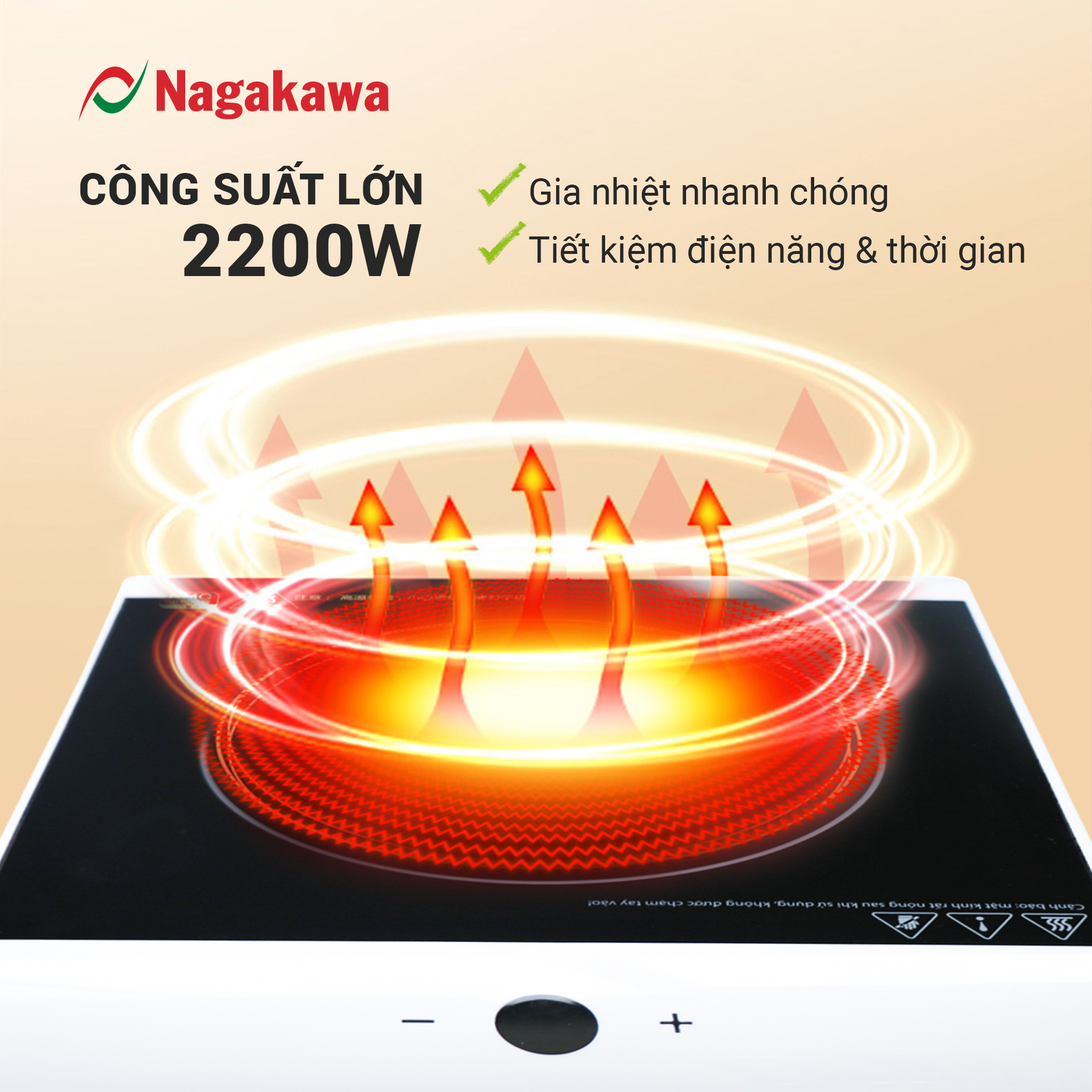 Bếp Từ Điều Khiển Cảm Ứng 2 Hướng Nagakawa NAG0712 - Chức Năng Booster Nấu Nhanh - Hàng Chính Hãng