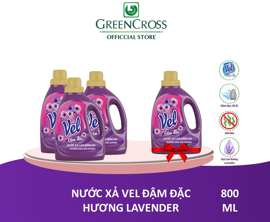 COMBO 3 CHAI NƯỚC XẢ VEL ĐẬM ĐẶC 800ML - TẶNG 1 CHAI CÙNG LOẠI