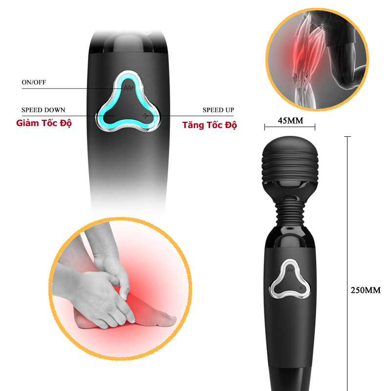 Máy Mát Xa Chân Tay Cổ Sạc Pin Đa Năng 10 Chế Độ Massage Thư Giãn