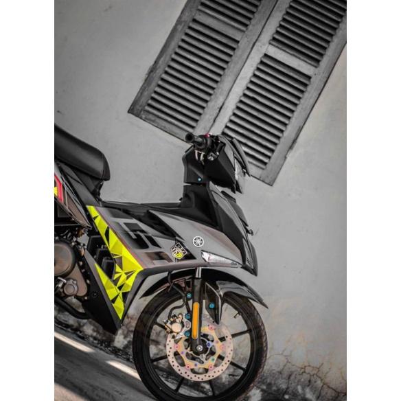 Tem rời exciter 150 xám y15zr, tặng kèm set logo, tem 3 lớp không bay màu