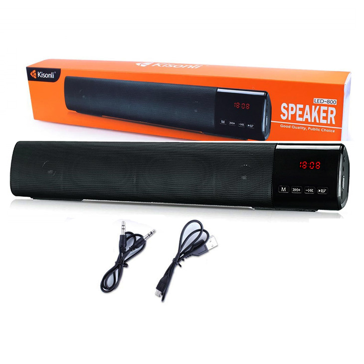 Loa bluetooth soundbar Kisonli LED-800 TWS kết nối cùng lúc 2 loa - tích hợp màn hình LCD hiện giờ Hàng Nhập Khẩu