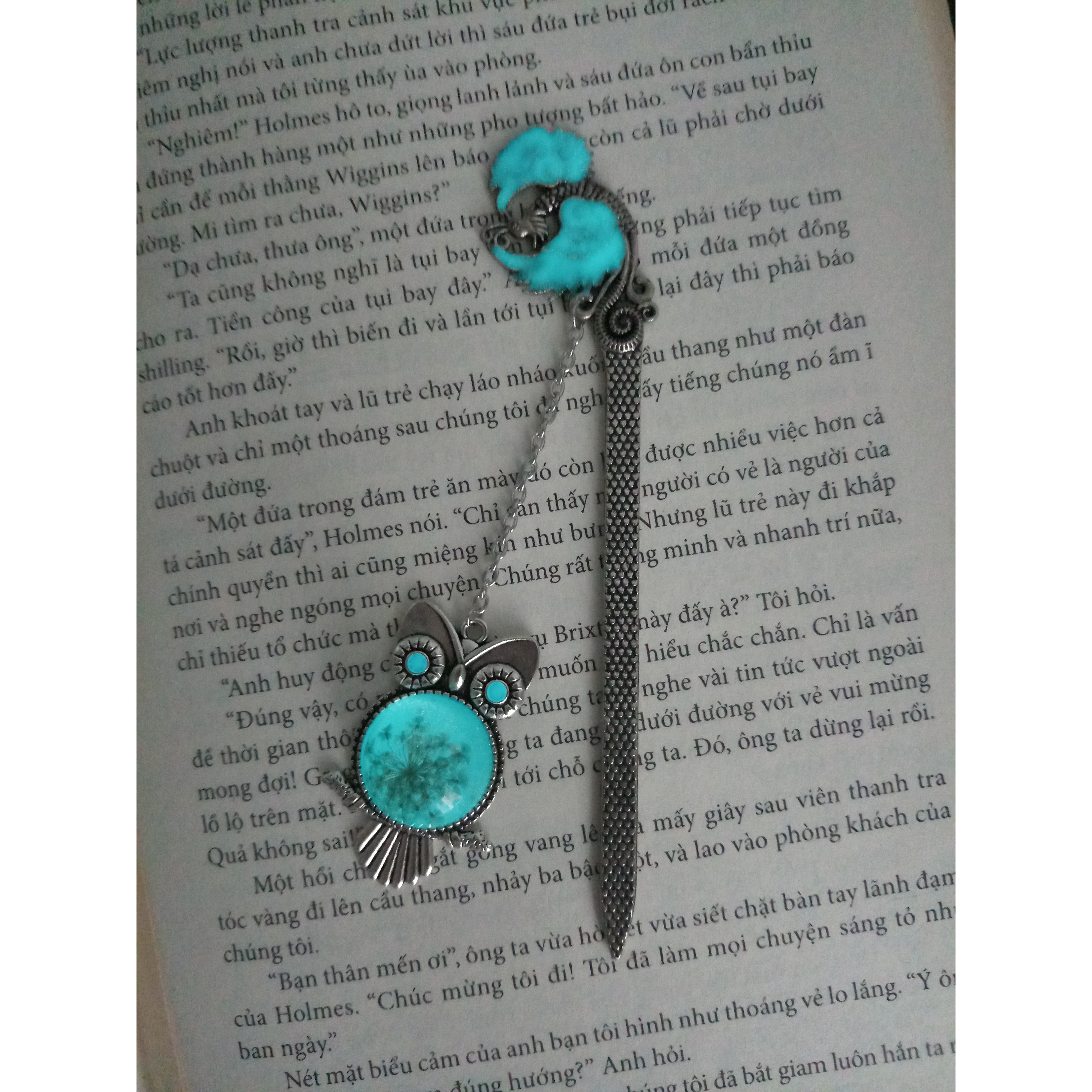 Kẹp sách bookmark dạ quang Chim cú