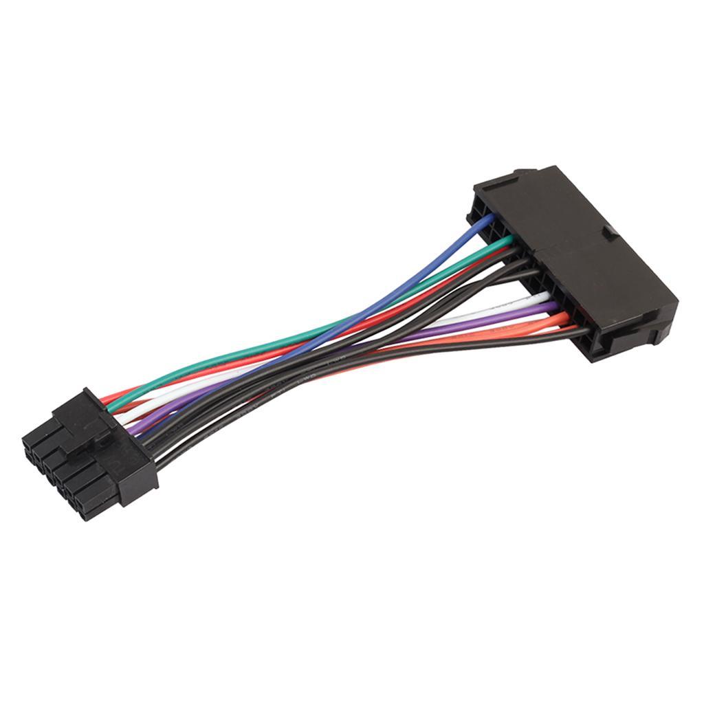 6-10pack ATX 24 Pin Female to 12 Pin Male Converter Power Supply Cable Cord for