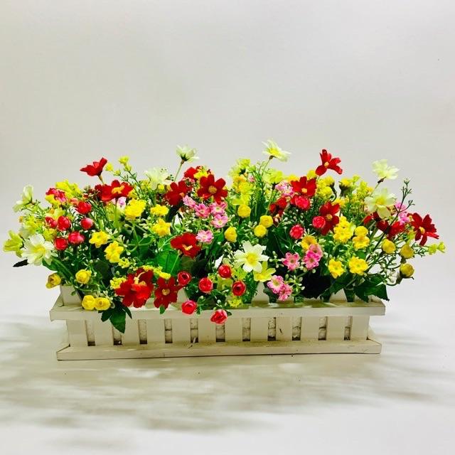 Hàng rào hoa trang trí cầu thang 40cm phụ kiện trang trí tết
