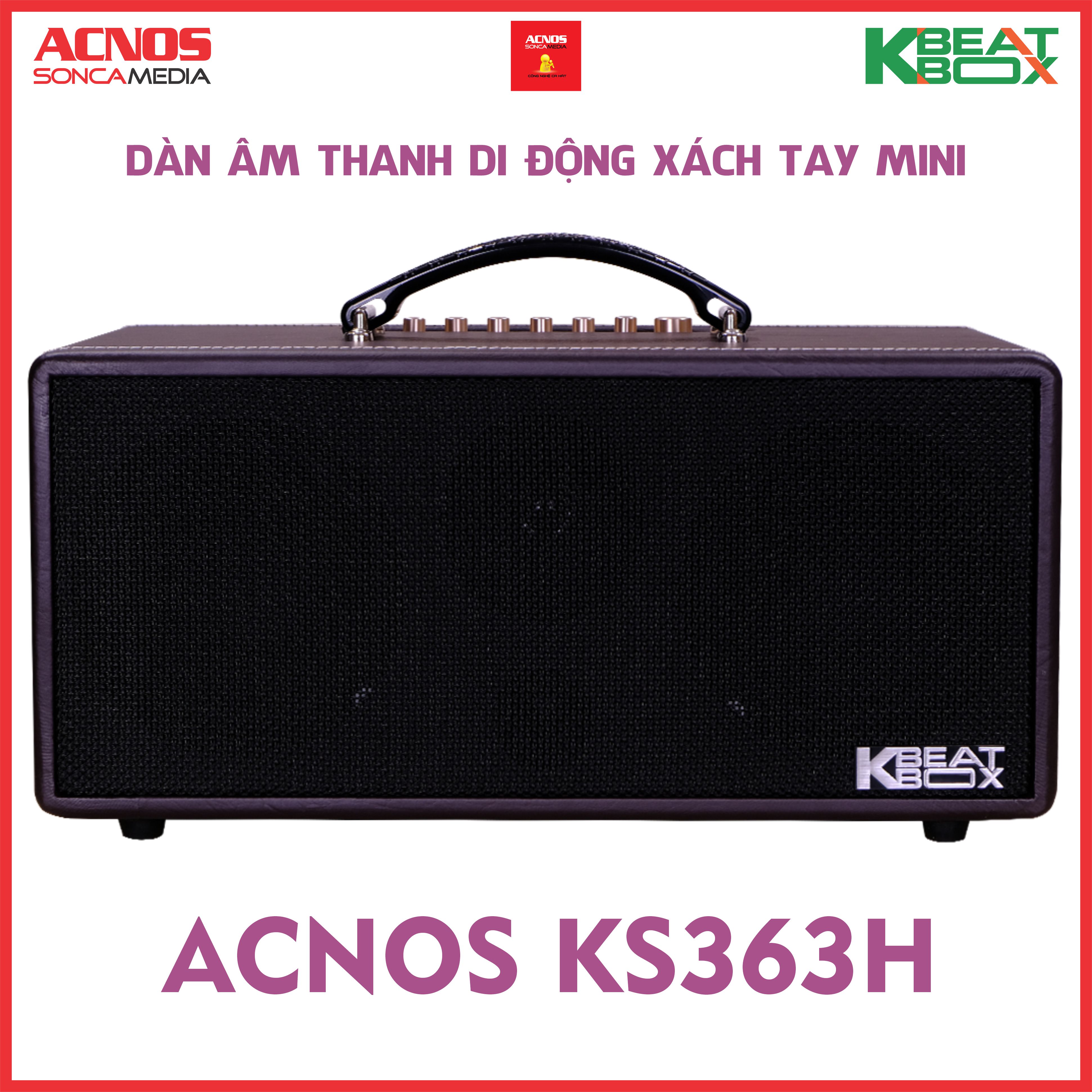 Dàn âm thanh di động xách tay mini ACNOS KS363H [HÀNG CHÍNH HÃNG