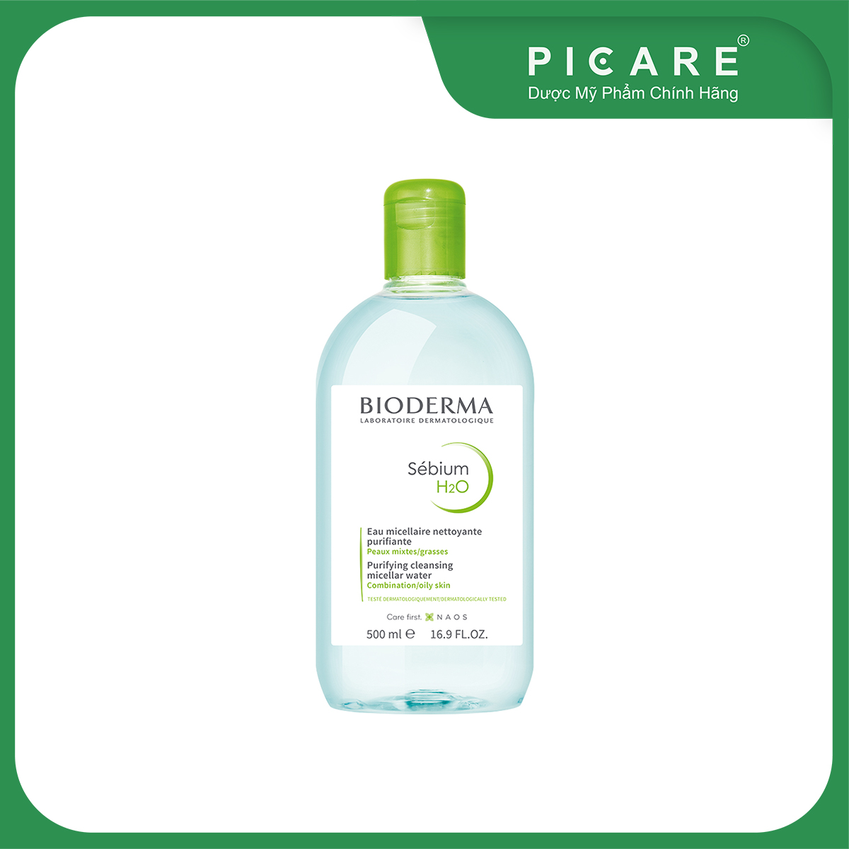 Nước tẩy trang dành cho da dầu, da mụn BIODERMA Sébium H2O 500ml