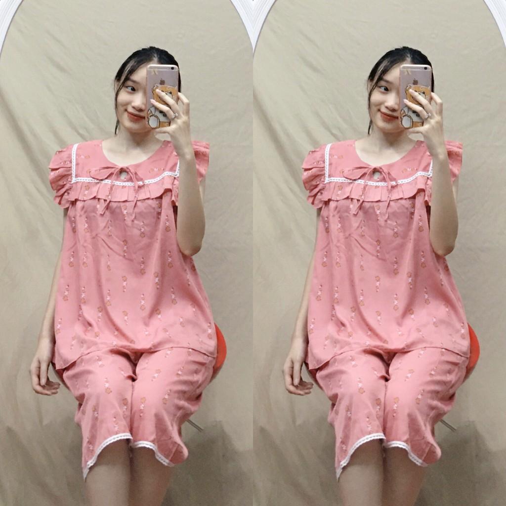Bộ đồ bầu đùi mùa hè chất lụa siêu mát