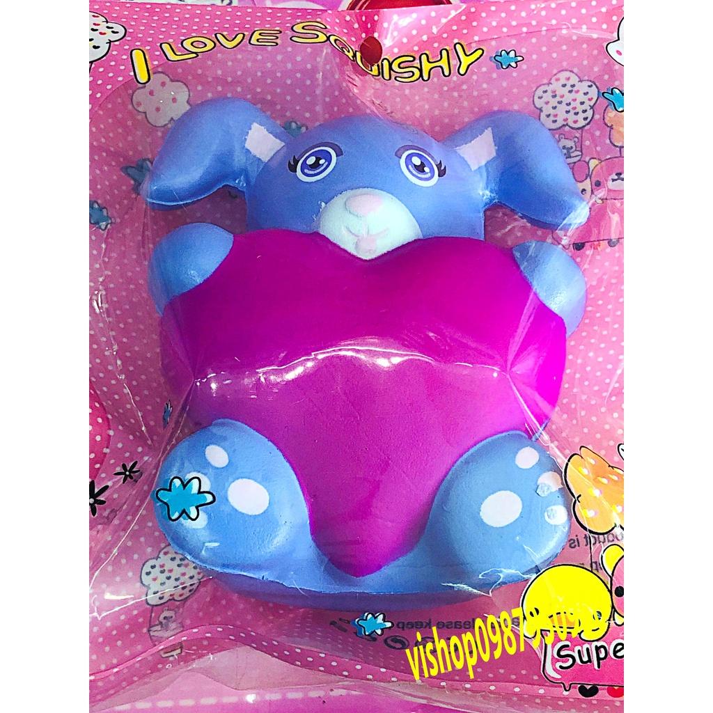 Squishy Lớn JUMBO Hình thỏ ôm trái tim to bự Đồ Chơi Xốp Giảm Stress Hình mềm mịn dễ Thương đàn hồi Cho Bé