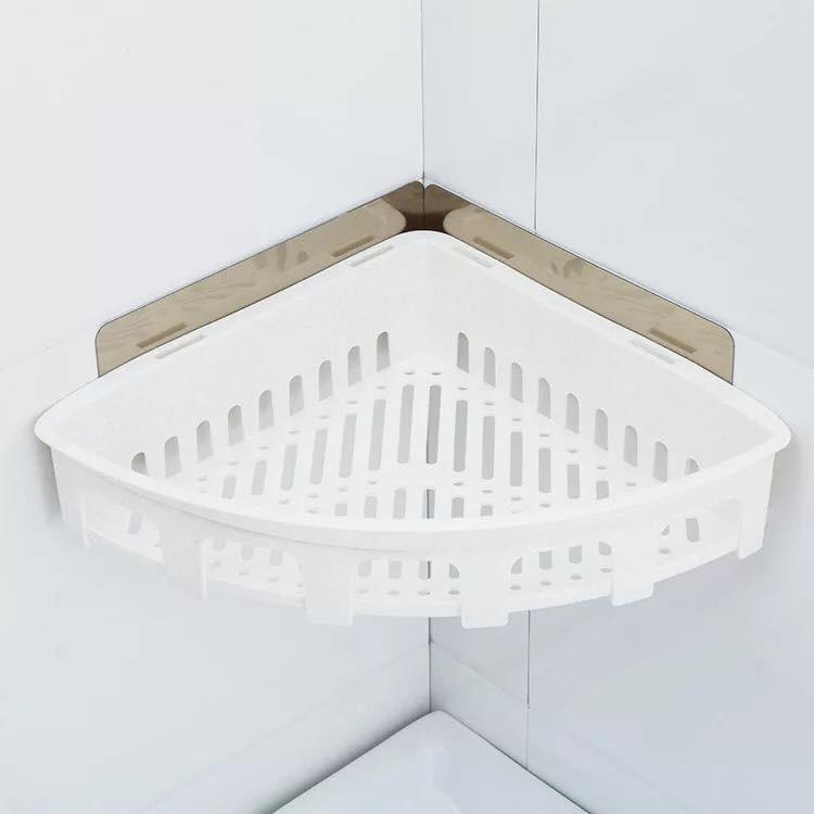 Combo 2 Kệ góc để đồ đa năng chuyên dụng cho phòng tắm, nhà bếp 25x25x6cm - Màu ngẫu nhiên